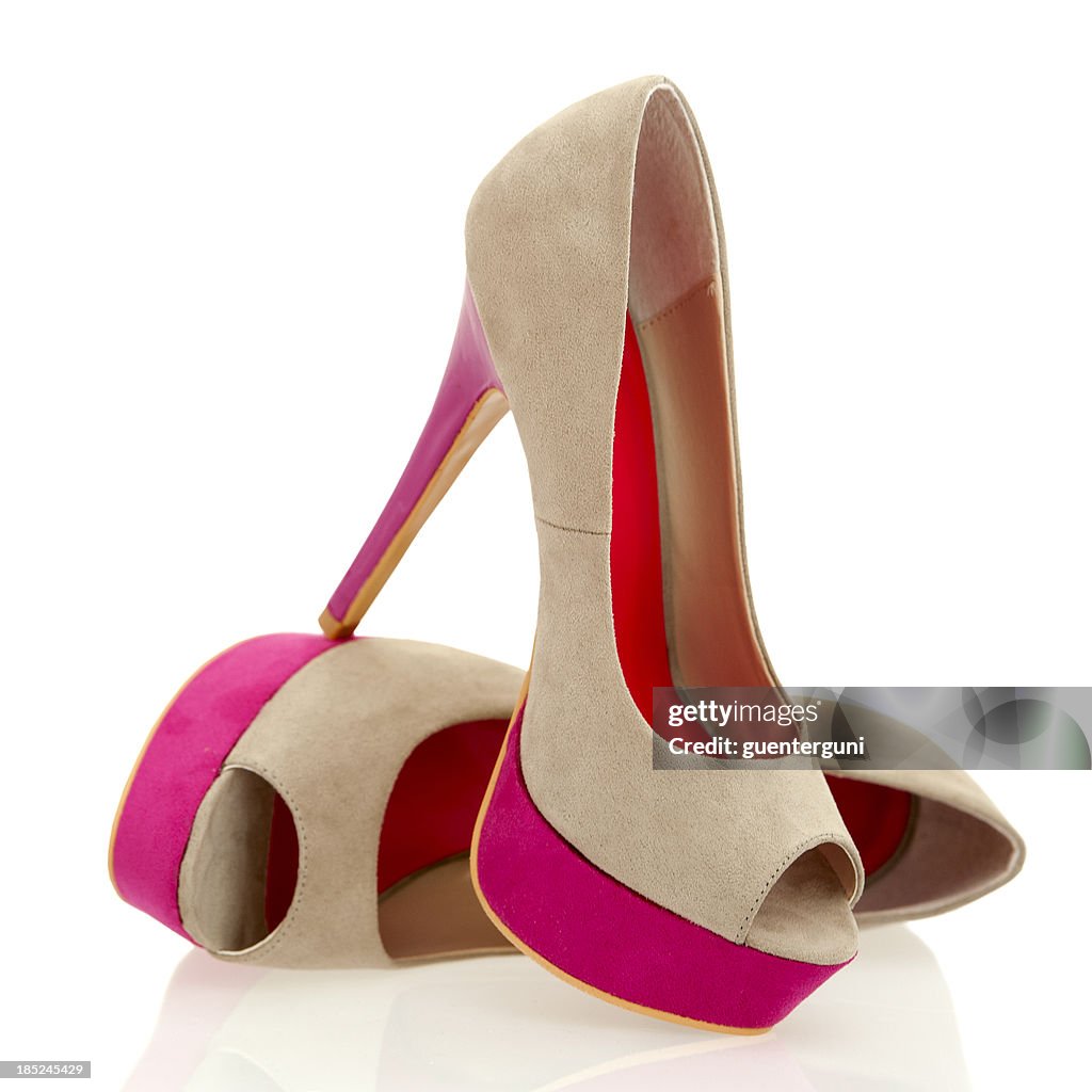 Fashionable Peeptoe High Heels in fancy colors