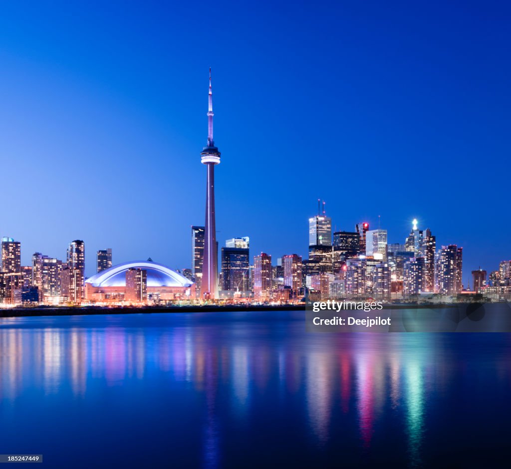 Toronto City Skyline at Night Canada