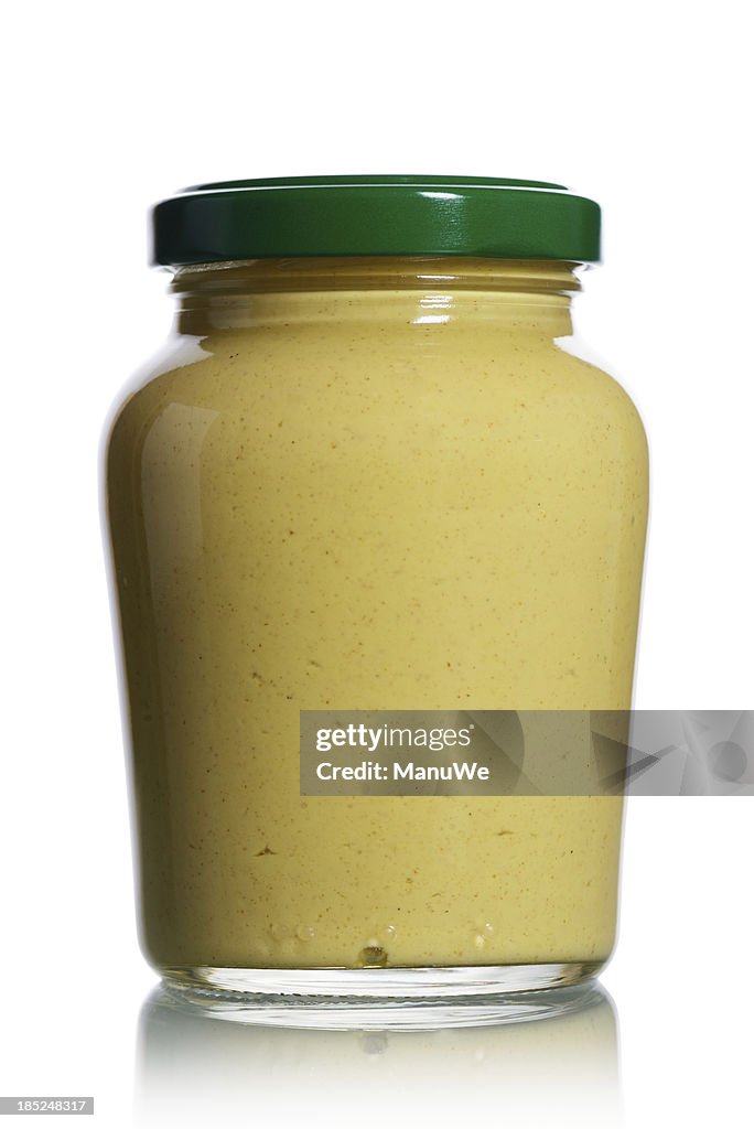 Mustard on white