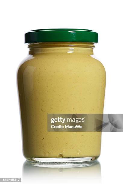 mustard on white - mustard stock pictures, royalty-free photos & images