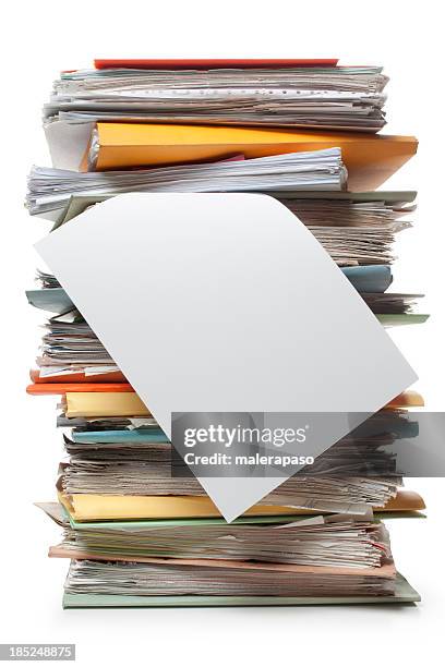 file folders - stack stockfoto's en -beelden