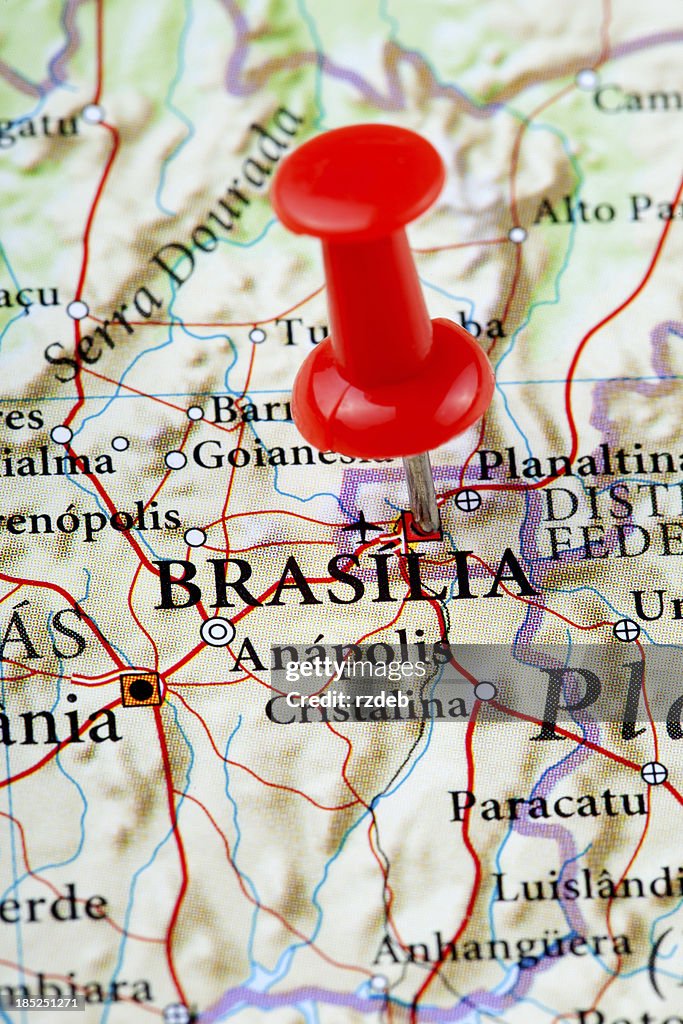 Brasília Mapa-América do Sul