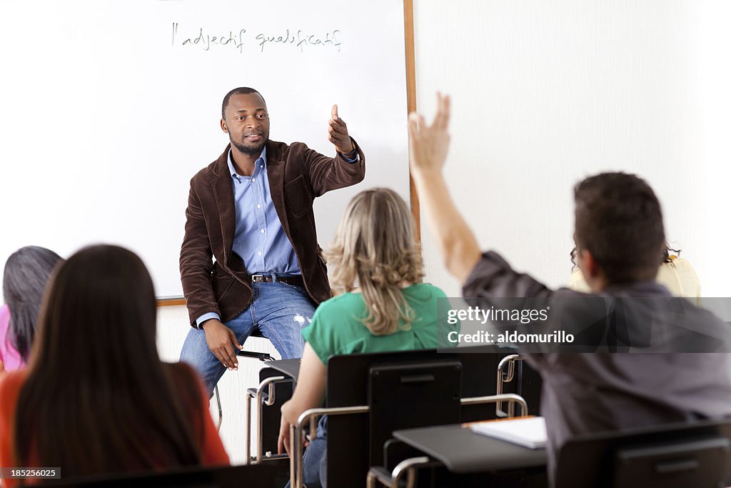 Multi-ethnic students in class