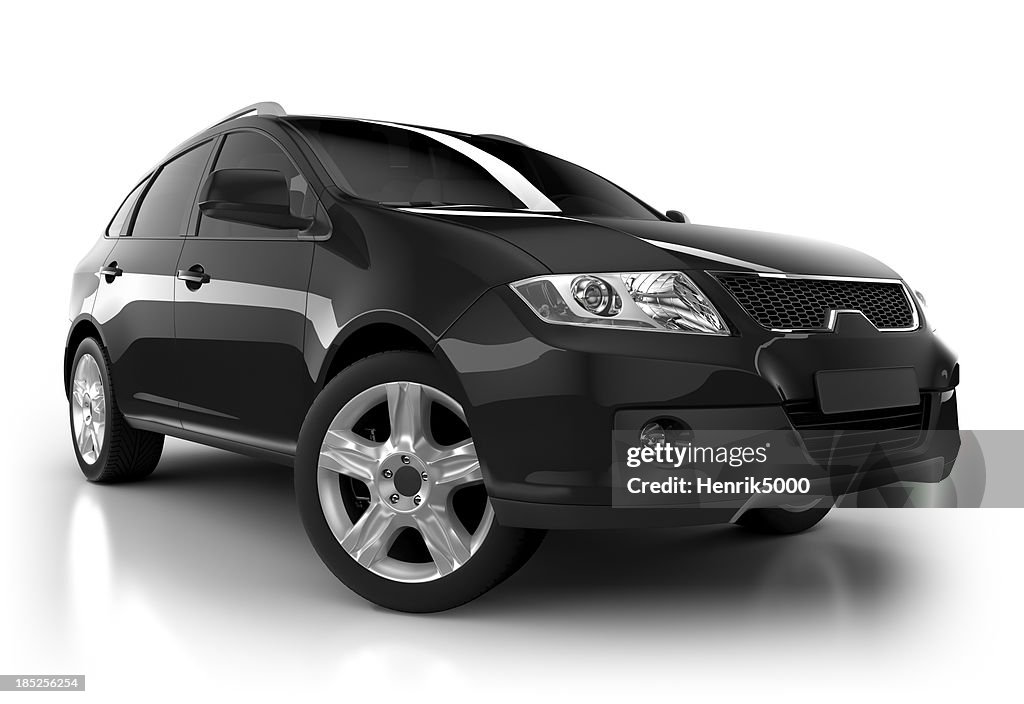 SUV Car in studio - isolated with clipping path