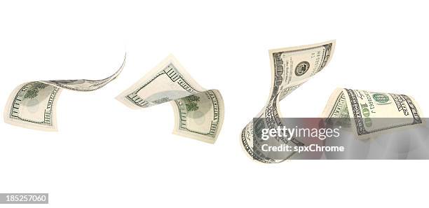 falling money - in de lucht zwevend stockfoto's en -beelden