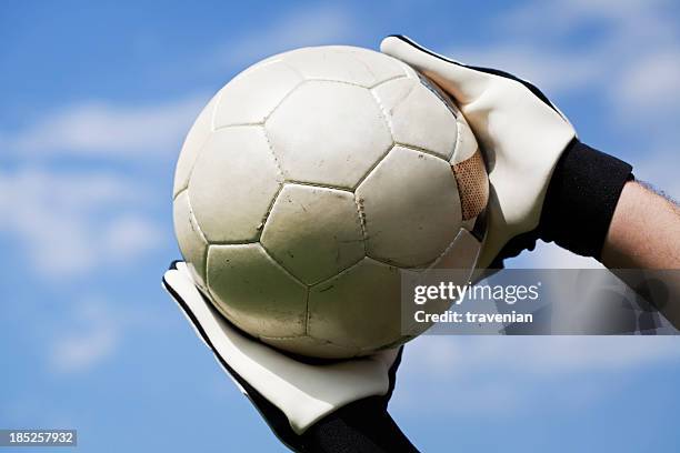 goalkeeper - soccer glove stock pictures, royalty-free photos & images