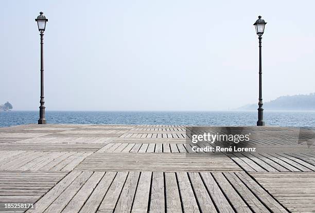 lake garda, salò - promenade seafront stock pictures, royalty-free photos & images