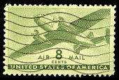 US airmail 1941 8 cents postage stamp