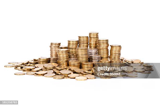 stack of coins - cash stock pictures, royalty-free photos & images