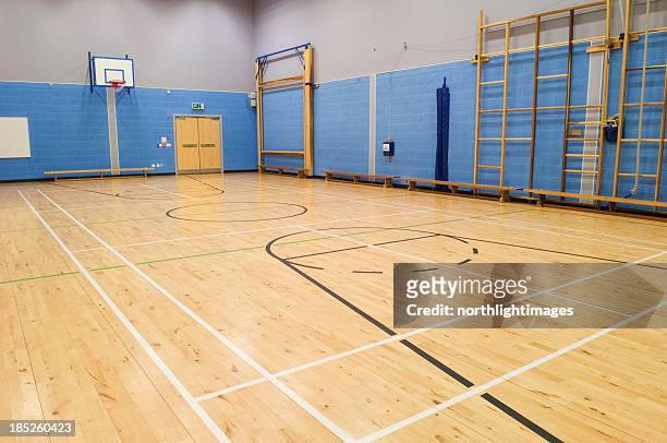 school gymnasium - basketball court floor bildbanksfoton och bilder