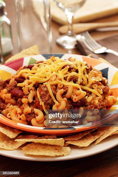 chile mac - chili mac stock pictures, royalty-free photos & images