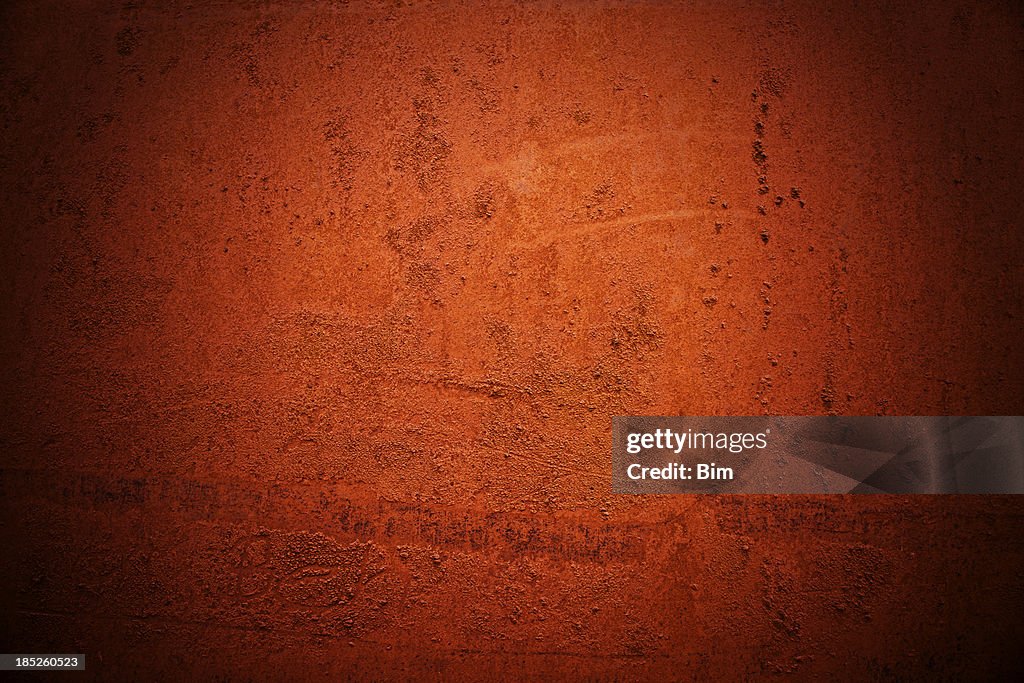 Red Painted fundo de Metal enferrujado