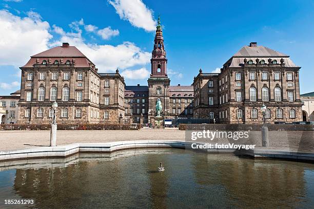 copenhagen folketing parliament christiansborg palace - christiansborg palace stock pictures, royalty-free photos & images