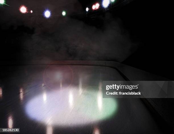 ice rink background - hockey rink ice stock pictures, royalty-free photos & images