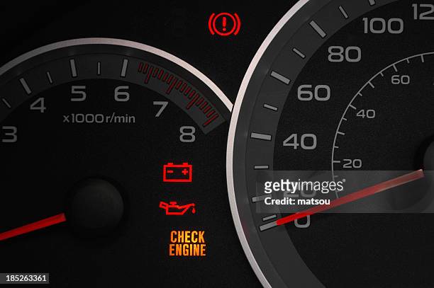 check engine warning light. - engine failure stock pictures, royalty-free photos & images