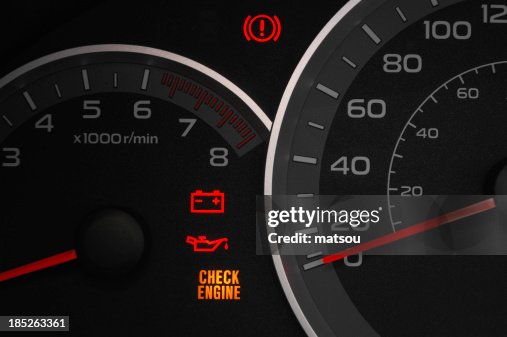 Check engine warning light. Check engine warning light.