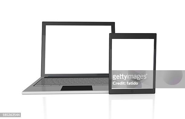 ordenador portátil y tablet pc - laptop netbook fotografías e imágenes de stock