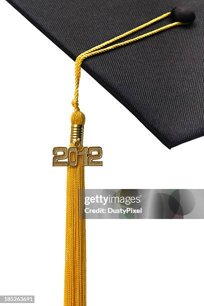 black and gold graduation - tassel stock pictures, royalty-free photos & images
