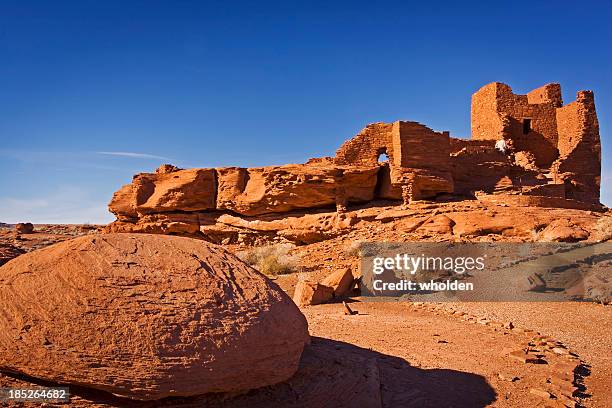 wukoki ruins - flagstaff arizona stockfoto's en -beelden