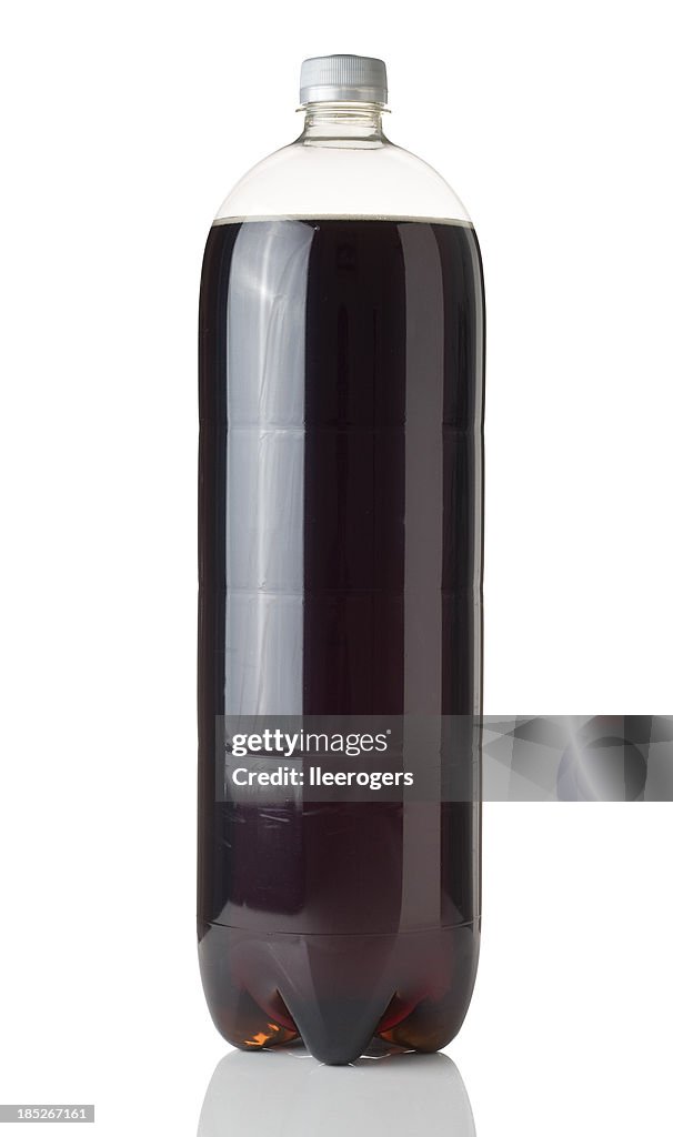 Frasco de Cola isolado sobre um fundo branco