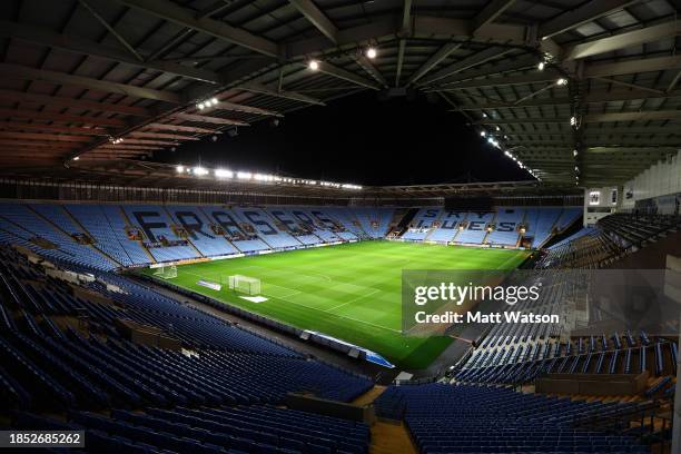 General view ahead of the Sky Bet Championship match between Coventry City and Southampton FC at The Coventry Building Society Arena on December 13,...