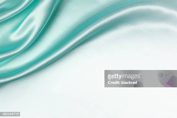 aqua silk background - satin stock pictures, royalty-free photos & images