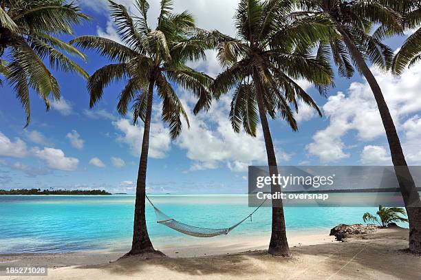 blue lagoon - cook islands stock pictures, royalty-free photos & images