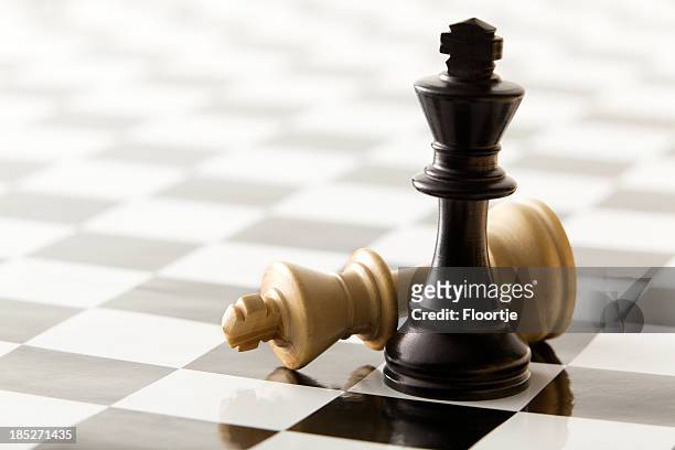 chess: two kings on board - king chess piece stock pictures, royalty-free photos & images