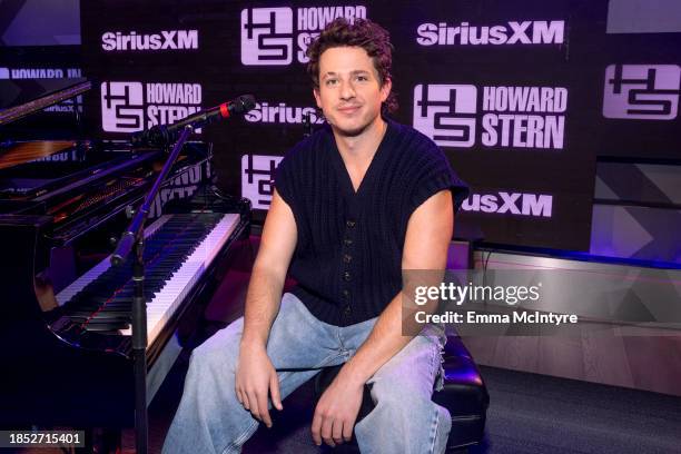 Charlie Puth visits The Howard Stern Show at SiriusXM Studios on December 13, 2023 in Los Angeles, California.