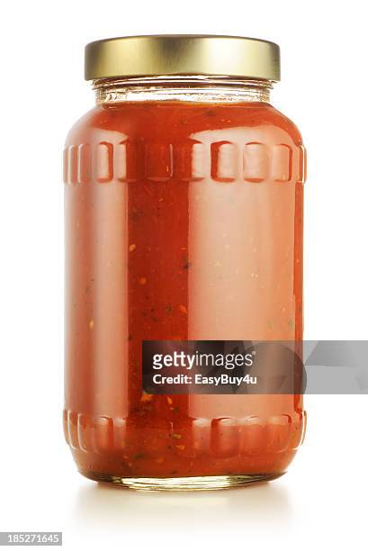 tomato or marinara sauce - tomatensaus stockfoto's en -beelden