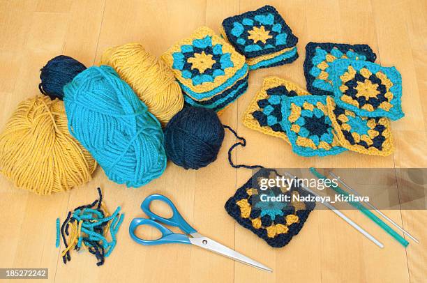 crochet still life - crochet stock pictures, royalty-free photos & images