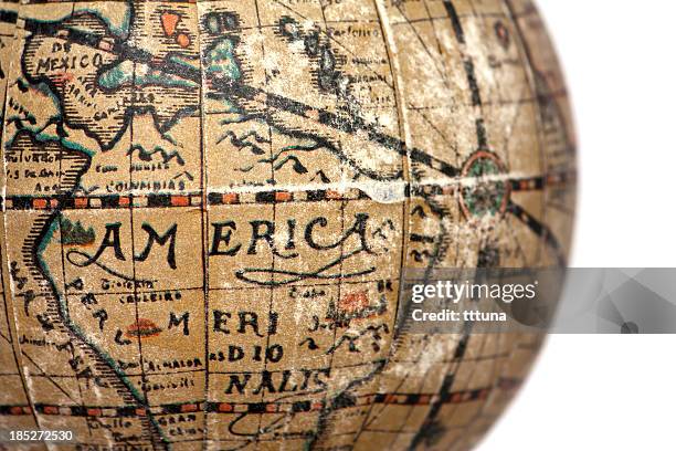 america world, cut out on white background - columbus stock pictures, royalty-free photos & images