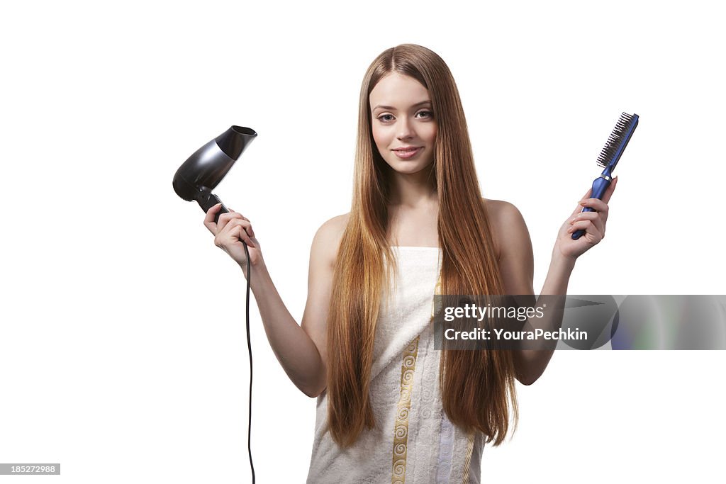 Combing a long hair