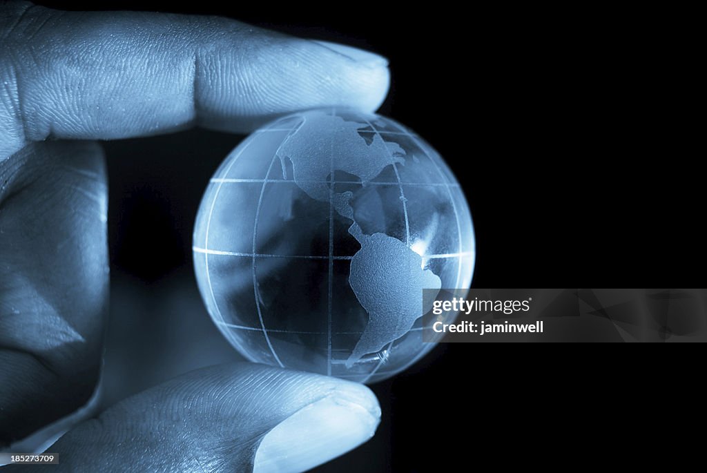 Globe at fingertips