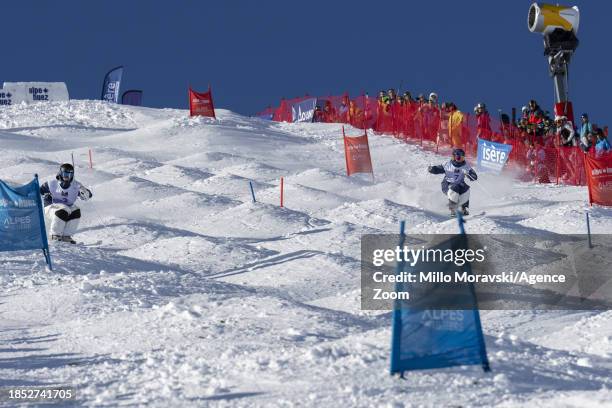 Jakara Anthony of Team Australia in action, Hannah Soar of Team United States in action during the FIS Freestyle Ski World Cup Men's and Women's Dual...