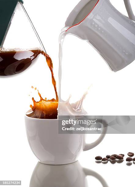 pouring coffee - coffee pot stock pictures, royalty-free photos & images