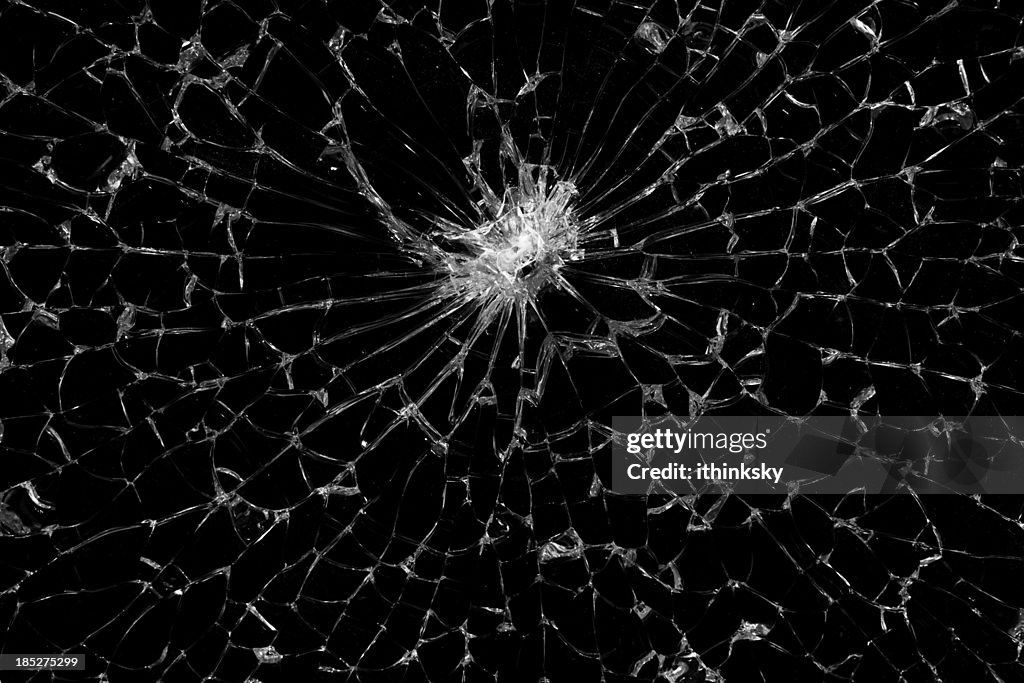 Cracked glass