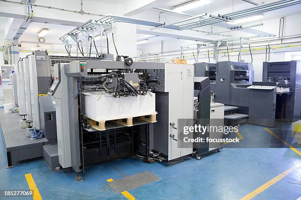 offset printing machine - lithograph stockfoto's en -beelden