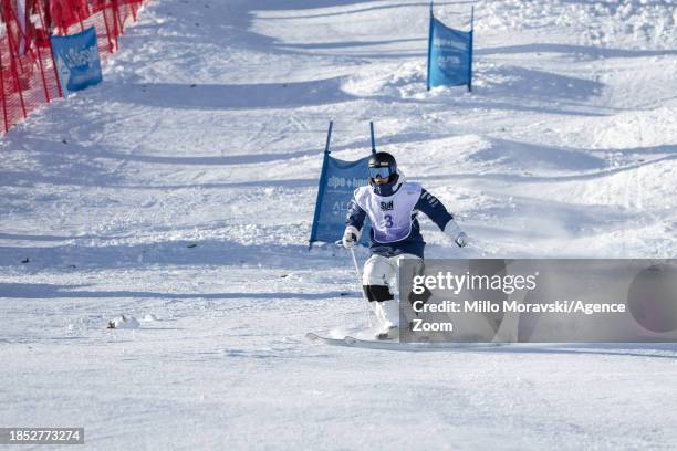 Jakara Anthony of Team Australia takes 1st place during the FIS Freestyle Ski World Cup Men's and Women's Dual Moguls on December 16, 2023 in Alpe...