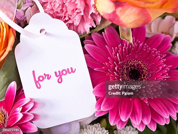 colorful flower arrangement - happy birthday flowers images stock pictures, royalty-free photos & images