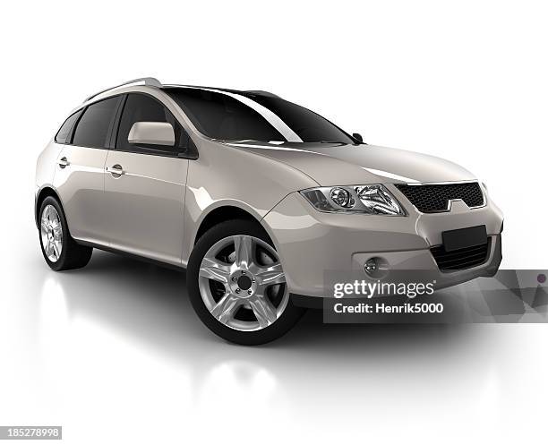 suv car in studio - isolated on white - sports utility vehicle bildbanksfoton och bilder