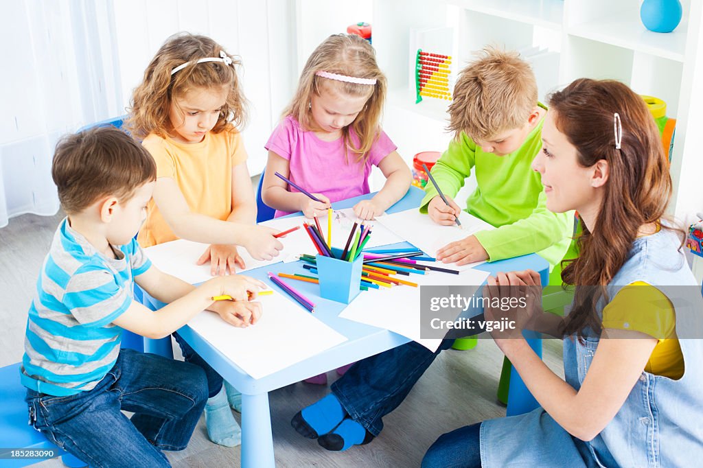 Children Craft Activities Coloring and Drawing.