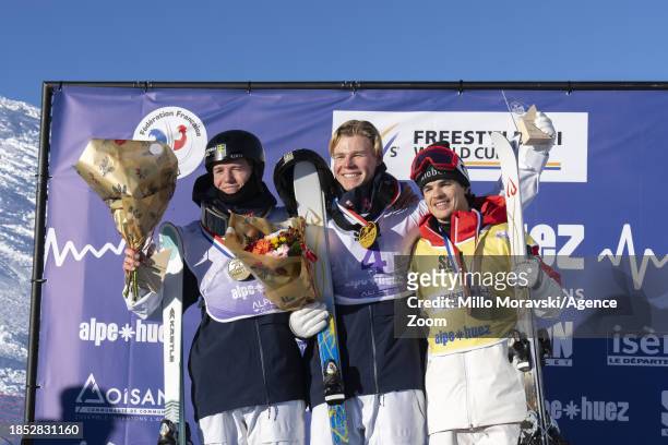 Walter Wallberg of Team Sweden takes 1st place, Rasmus Stegfeldt of Team Sweden takes 2nd place, Mikael Kingsbury of Team Canada takes 3rd place...