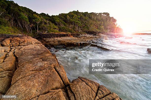 idyllic coastline - noosa heads stock pictures, royalty-free photos & images