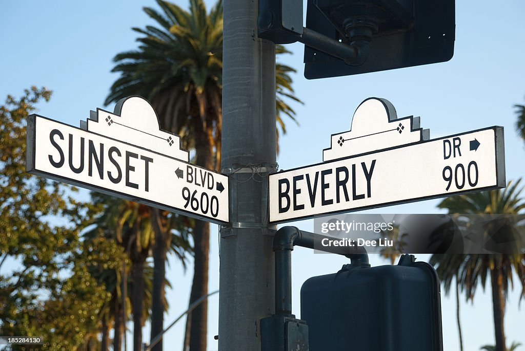 Sunset Boulevard, Beverly Drive intersection de
