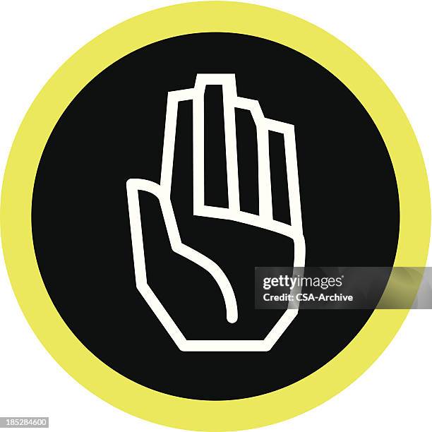 palm of a hand - pledge stock illustrations