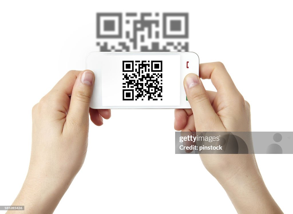 QR Code on mobil phone