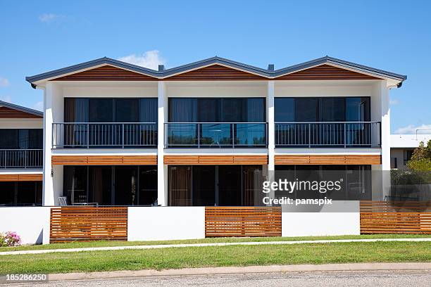 small basic apartment building - small apartment building exterior stock pictures, royalty-free photos & images