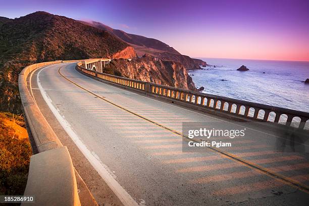 bixby bridge, big sur, california, usa - big sur stock pictures, royalty-free photos & images