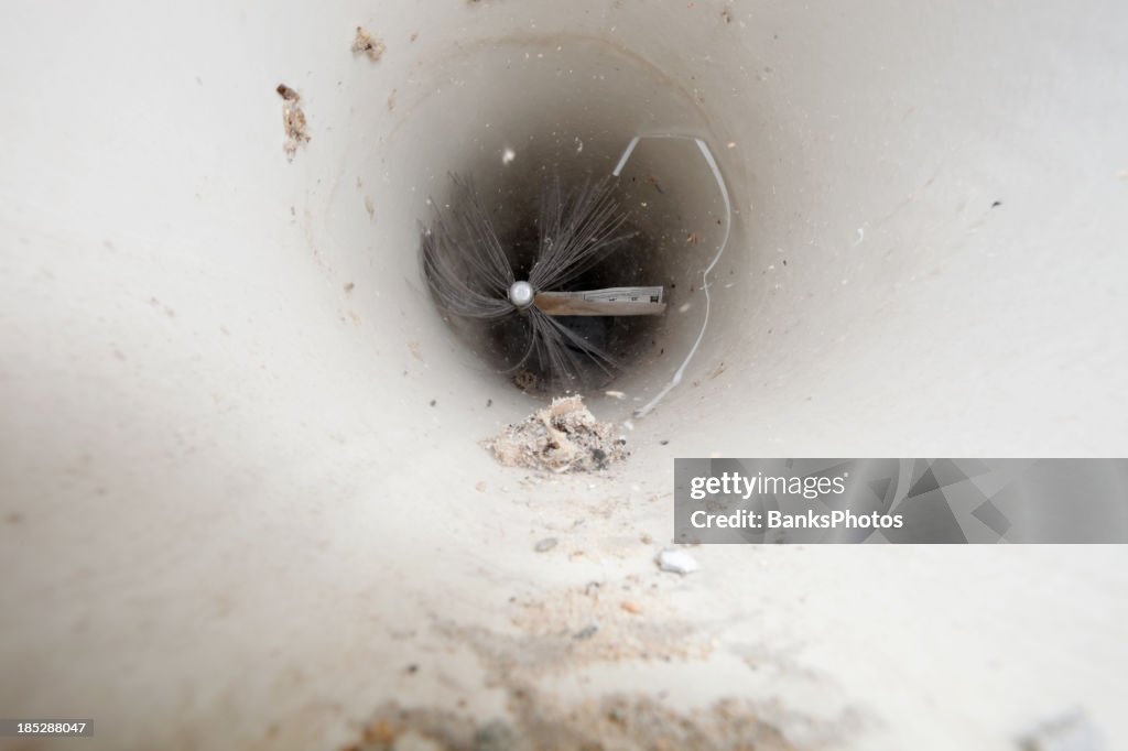 PVC HVAC Duct Cleaning with Rotary Brush